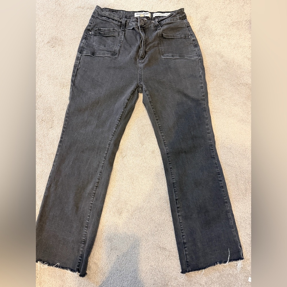 Velvet Heart Charcoal Straight-Leg Jeans